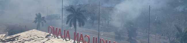 incendio en afueras del parque Kukulcán obliga suspensión del entrenamiento de pretemporada del 220322