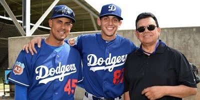Luis Matos con Fernando Valenzuela