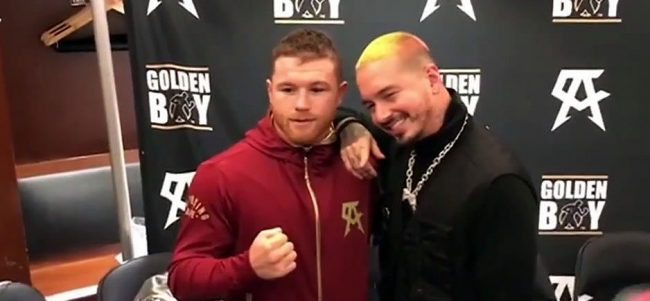 Saúl Canelo ÁLvarez con J. Balvin