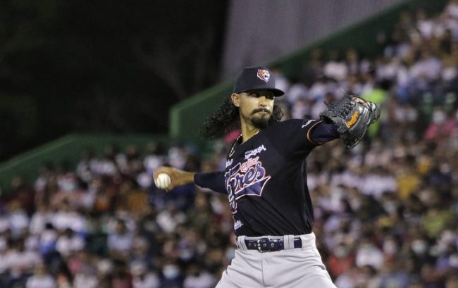 Tigres de Quintana Roo vs. Leones de Yucatán 7o juego para ambos, 1o de la serie, 1×0, del 290422 en Mérida, Terance Marín, abridor y ganador