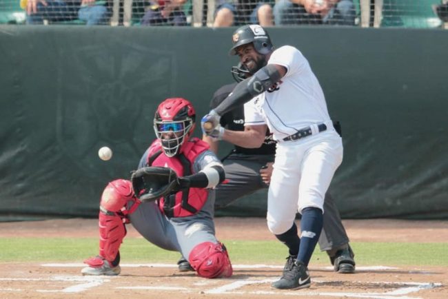 Tigres de Quintana Roo vs. Piratas de Campeche, juego 2 para cada uno, 2o de la serie, serie para los Togres 4×2 del 230422 en Puebla, Tito Polo