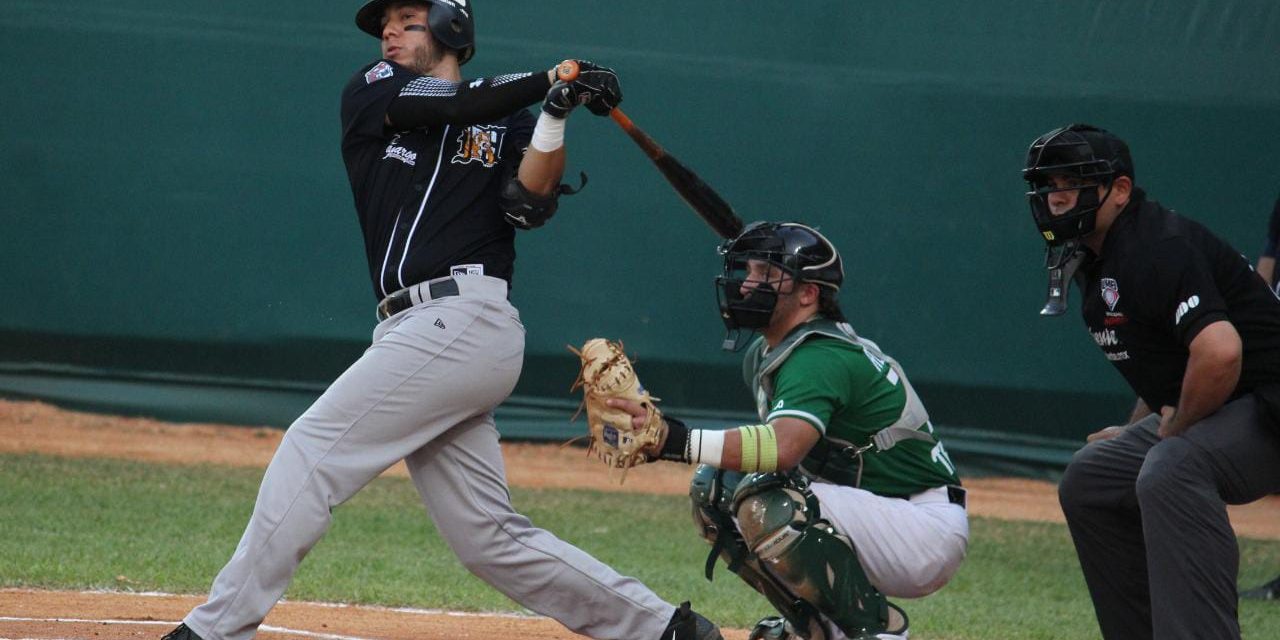 Olmecas de Tabasco vs. Tigres de Quintana Roo, juego 14 de los Tigres, 2o de la serie, serie empatada, 14×9 del 070522 en Macuspana, Irving Zazueta
