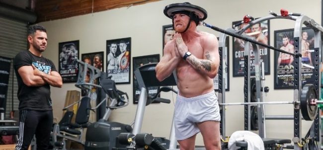 Saúl Canelo Álvarez entrenamiento del 020522 para Bivol