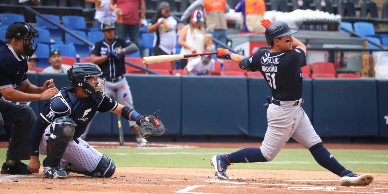 Tigres de Quintana Roo vs. Sultanes de Monterrey, juego 33, 3o de la serie, serie para los Tigres, 7×5, 2 del 290522 en Monterrey, Manuel Orduño