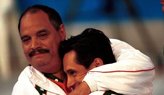 Jorge Rueda con Fernando Platas en Sydney 2000