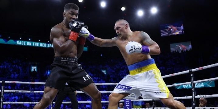 Oleksandr Usyk vs. Anthony Joshua gdm 12 retuvo campeonatos completo AMB. FIB y OMB, del 200822 en Jeddah, Arabia Saudita
