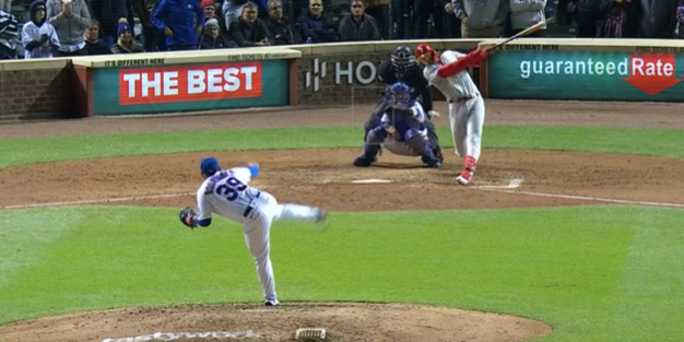 Manuel Bolón Rodríguez, 4o salvamento de 2022 del 280922 en Chicago vs. Alec Bohm de los Filis, out 27, forzando en 2a a Rhys Hoskins