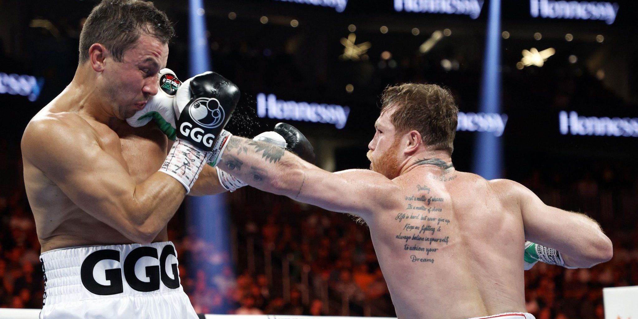 Saúl Canelo Álvarez vs, Gennady Golovkin III, gdu 12 retuvo cetros mundiales súpermedianos OMB, CMB, AMB y FIB, del 170922 en T-Mobile Arena de Las Vegas