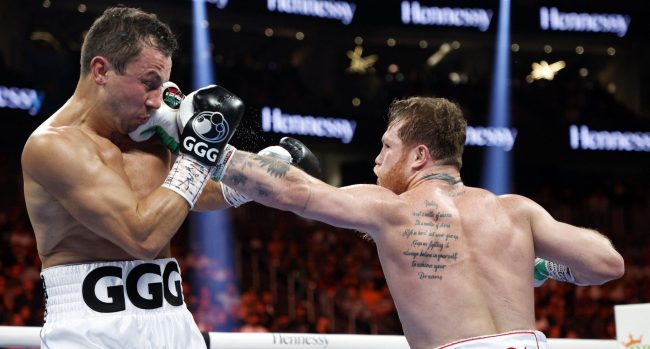 Saúl Canelo Álvarez vs, Gennady Golovkin III, gdu 12 retuvo cetros mundiales súpermedianos OMB, CMB, AMB y FIB, del 170922 en T-Mobile Arena de Las Vegas