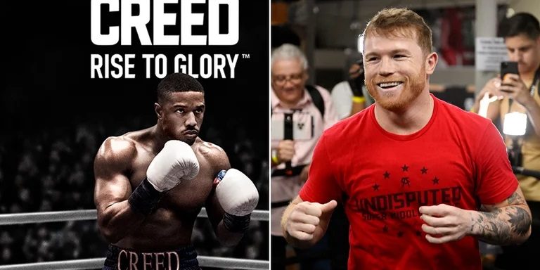 Saúl Canelo Álvarez con Michael B. Jordan Creed III