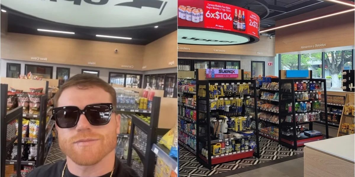 Saúl Canelo Álvarez, fotocomposición de sus tiendas