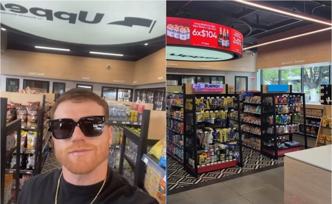 Saúl Canelo Álvarez, fotocomposición de sus tiendas