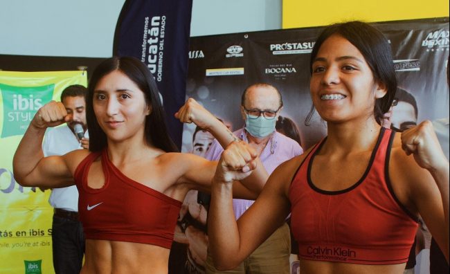 Jessica Tanquecita Basulto, pesaje vs. Regina Chávez, del 241122 en Ibis Galerías