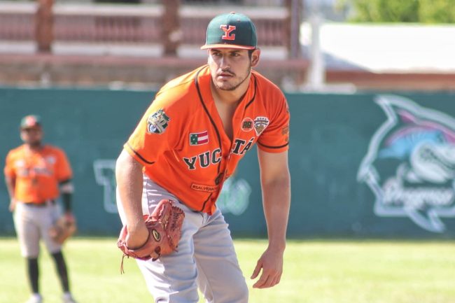 Leones de Umán vs. Olmecas-Mariachis, 2o de la serie, serie empatada, 3×2, liga invernal, del 111122 en Progreso, Ferro Heredia, abridor y sin decisión