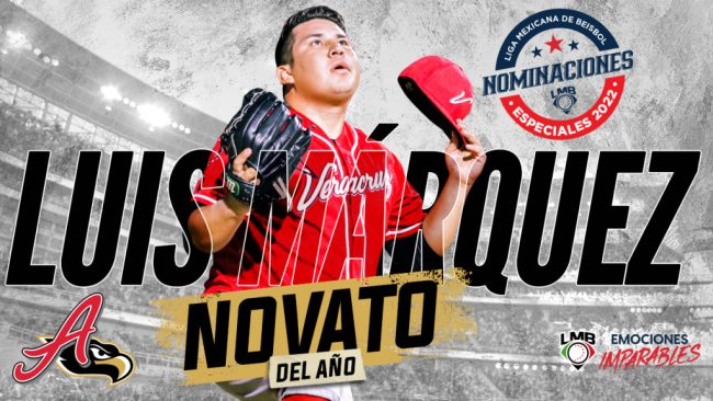 Luis Márquez fotocomposición novato del año 2022 de la LMB