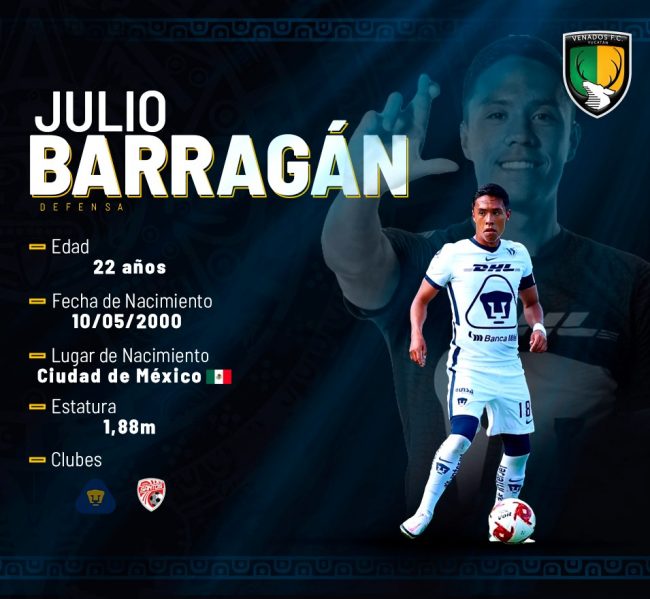 Julio Barragán, contratado por los Venados de Yucatán, del 131222