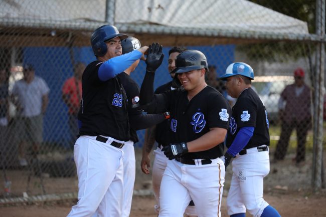 Azulejos de la Dolores Otero vs. Venados de la Universidad Marista, 10a fecha, 1er juego, 17×3, del 140123 en Chichí Suárez