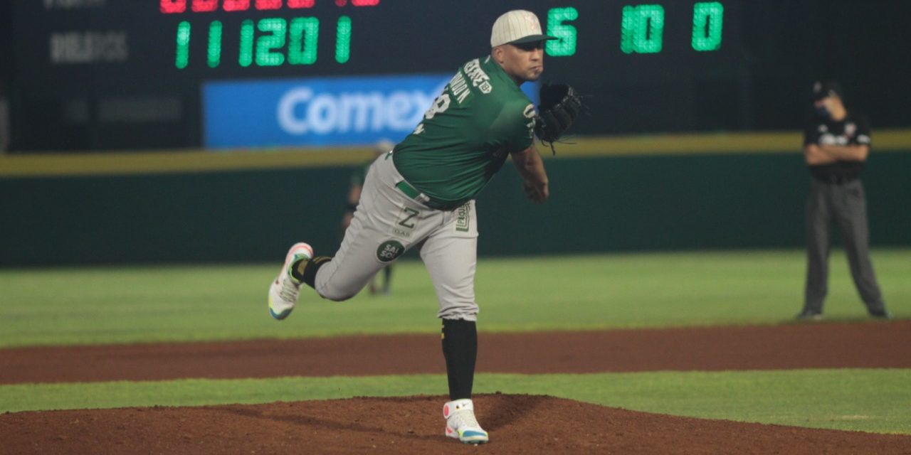 Leones de Yucatán vs. Rieleros de Aguascalientes, juego 61, 1o de la serie, 9×6, 2 del 050722 en Aguascalientes, Jorge Rondón, primer salvamento