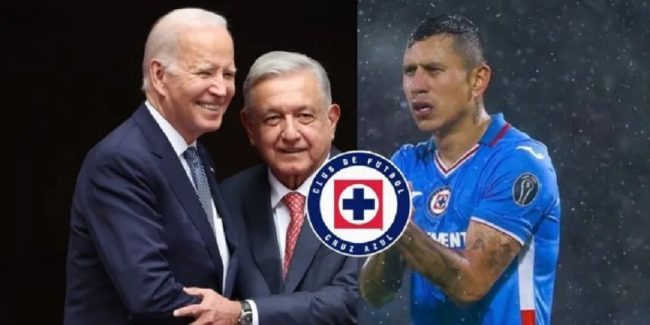 fotocomposición Julio César Cata Domínguez con Joe Biden y Andrés Manuel López Obrador