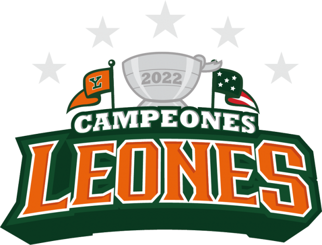 logo oficial leones de Yucatán, campeones 2022