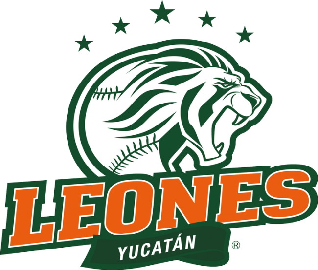 logo oficial leones de Yucatán, campeones 2022 con cinco estrellas