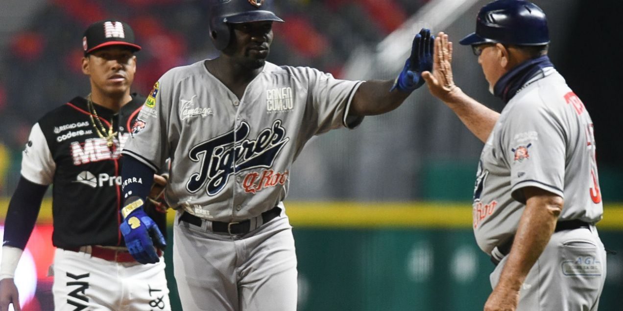 Diablos Rojos del México vs. Tigres de Quintana Roo, juego 62, 1o de la serie, 11×4 del 300721 en la Ciudad de México, Yosmany Guerra