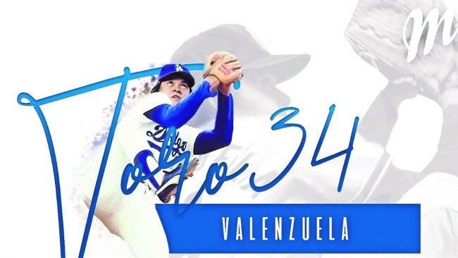 Fernando Valenzuela con número 34