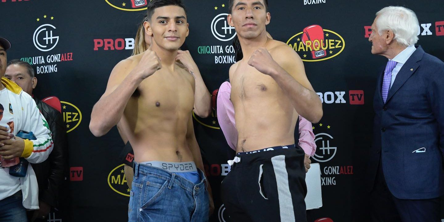 Guillermo Keb pesaje vs. Brayan Sánchez del 070223 en la Ciudad de México