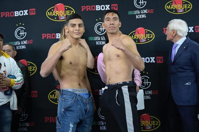 Guillermo Keb pesaje vs. Brayan Sánchez del 070223 en la Ciudad de México
