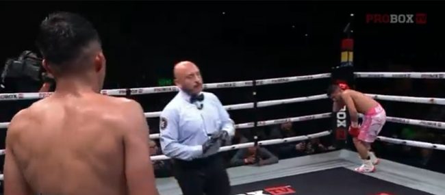 Iván García vs. Francisco Pulga Araujo gkot 4 del 080223 en Ciudad de México, réferi ALfredo Uruzquieta, debió ser decisión técnica programada a ocho rounds
