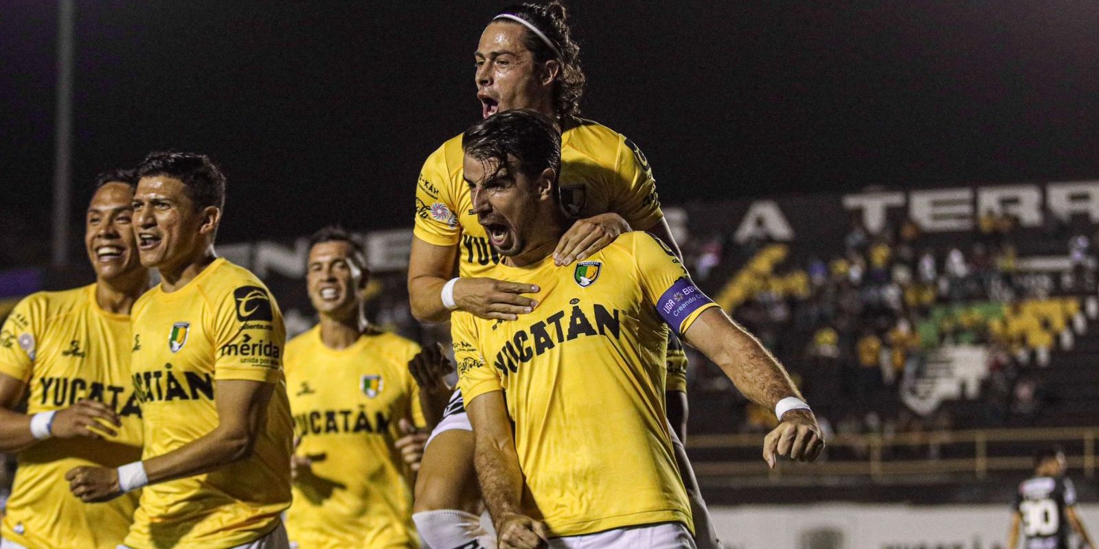 Venados de Yucatán vs. Alacranes de Durango, fecha 8 torneo de clausura de la Liga de Expansión, 1-0, del 220223 en Mérida, Rodrigo Noya en primer plano anotador del gol