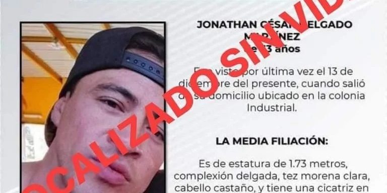 Jonatan Jonik Delgado, hallado muerto en Baja california y confirmada su identidad del 070323