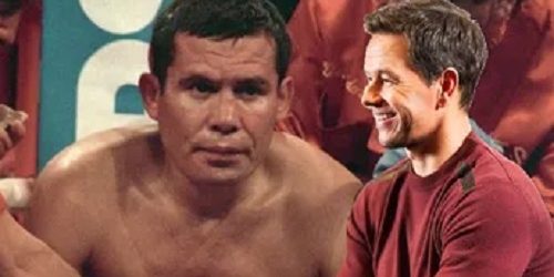 Julio César Chávez fotcomposición con Mark Wahlberg
