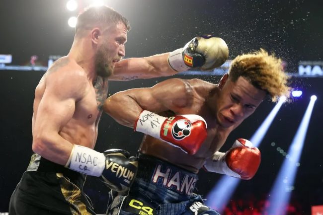 Devin Haney vs. Vasyl Lomachenko, campeonato mundial ligero indiscutido cmb, omb, fib y amb, gdu 12, del 200523 en MGM Grand de Las Vegas