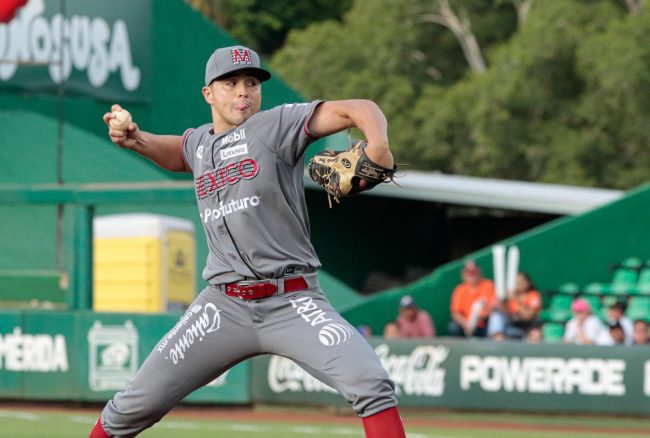 Diablos Rojos del México vs. Leones de Yucatán, juego 32, 2o de la serie, serie para los Diablos, 4×0, del 280523 en Mérida, Eduardo vera, 1a presentación en el Kukulcán, abridor sin decisión