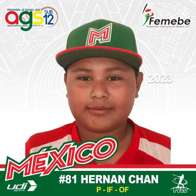 Eleázar Chan Martínez, tekiteño seleccionado a la selección sub-12, para el Mundial de China Taiipei de julio de 2023