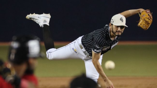 Guerreros de Oaxaca vs. Piratas de Campeche, juego 28, 1o de la serie, 6×2, del 230523 en Oaxaca, Marco Antonio Rivas, relevista sin decisión