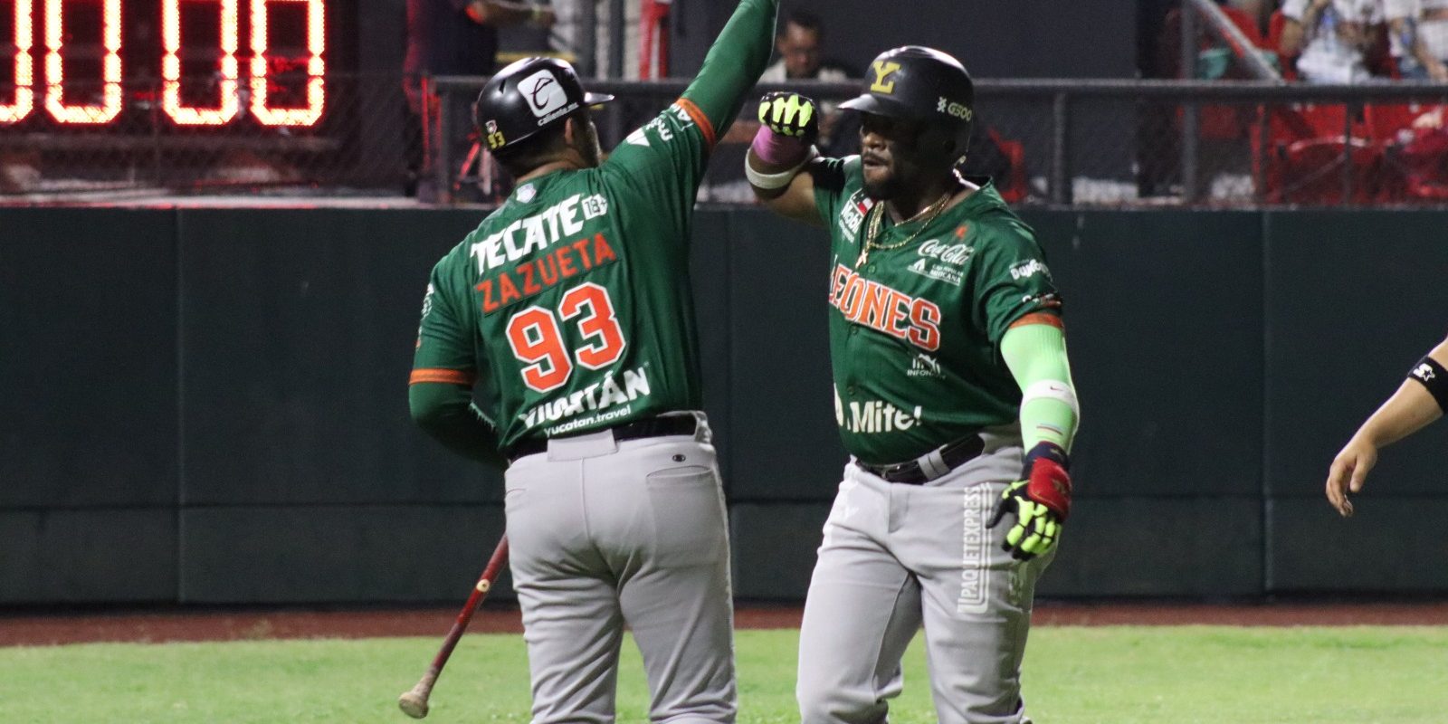 Leones de Yucatán vs. Piratas de Campeche, juego 20 para ambos, 2o de la serie, serie empatada, 13×4 3 del 130523 en Campeche, Yadir Drake