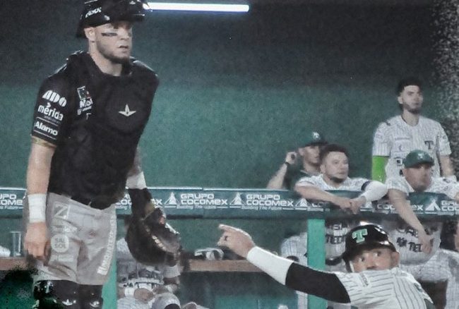 Olmecas de Tabasco vs. Leones de Yucatán, juego 9, 1o de la serie, 8×6, del 020523 en Villahermosa, 6a derrota al hilo. Sebastián Valle