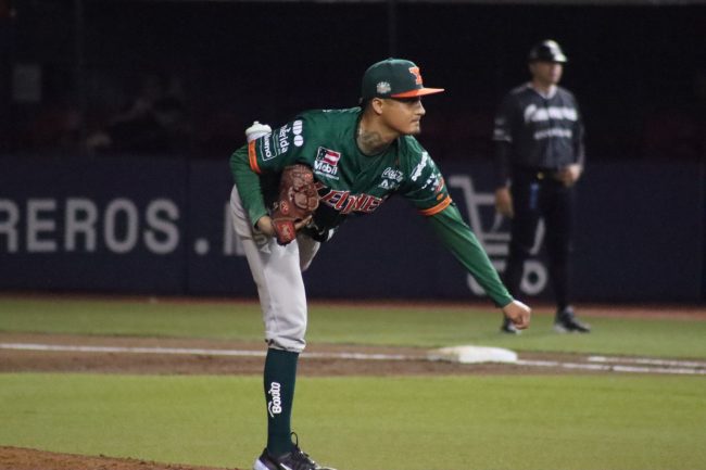 Leones de Yucatán vs. Guerreros de Oaxaca, 2o de la serie, serie para los Leones, 9×7, del 210623 en Oaxaca, Saúl Vázquez, abridor y ganador 1-2, 1a victoria en la LMB
