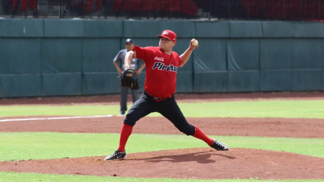 Piratas de Campeche vs. Olmecas de Tabasco, juego 52, 1o de la serie, 6×0, del 240623 en Campeche, juego sin hit ni carrera en 5 entradas, Jovany López, 6o pirata en lograrlo