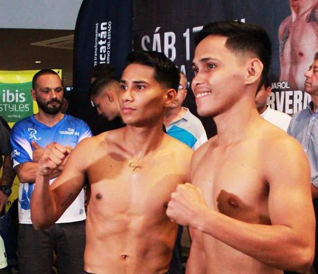 Yahir Alan Frank pesaje vs. Jerven Mama, del 160623 en Hotel Ybis Galerías