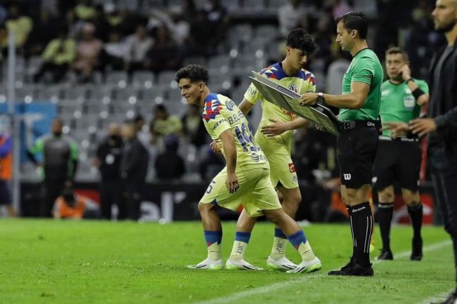 Patricio Salas Quintal, debut con el América, del 150723 en Ciudad de México vs. Puebla