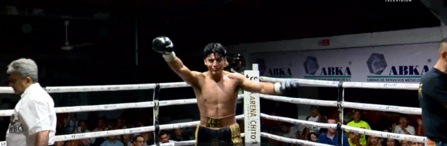 Guillermo Keb Canul Baby Luis VI vencedor de Alexiz Quiroz tabasqueño, gkot 5, 2 del 260823 en Ciudad del Carmen