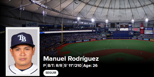 Manuel Bolón Rodríguez estreno con los Rays de Tampa del 010823