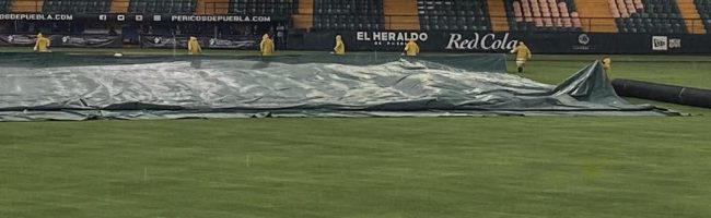 Leones de Yucatán vs. Pericos de Puebla, juego 3, serie final del sur, juego inconcluso por lluvia en la alta de la 8a entrada, Leones ganaban 10×1 pospuesto por 2o día al hilo, del 010923 en Puebla