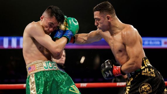 Luis Alberto Venado López vs. Joet González, gdu 12, retuvo campeonato mundial pluma de la fib por 2a vez, del 150923 en Corpus Christi, Texas