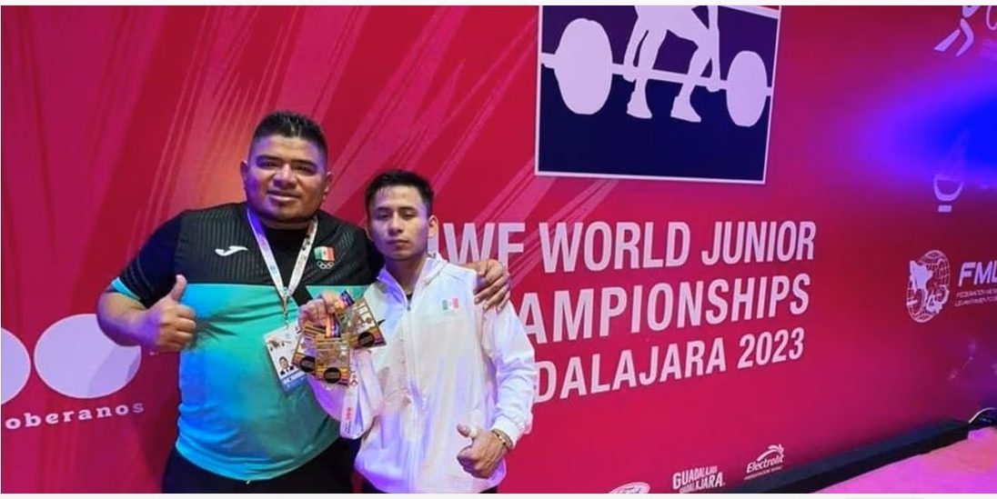 José Poox campeón mundual halterofilia del 161123 en Giadalajara en 55 kilos juvenil