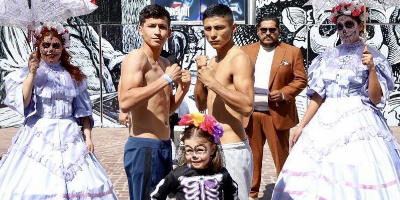 Miguel Joyita Herrera con Luis Castillo, del 021123 en Aguascalientes, para pelea del 031123 en Aguascalientes