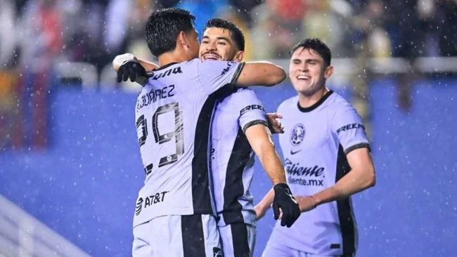 Henry Martín gol del primer triunfo en la historia del América sobre el Barcelona 3-2, del 211223 en Dallas, partido amistoso